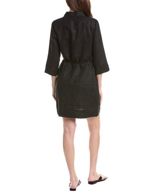 Tommy Bahama Black Two Palms Linen Shift Dress