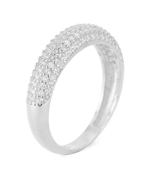 Chloe and Madison White Silver Dome Ring