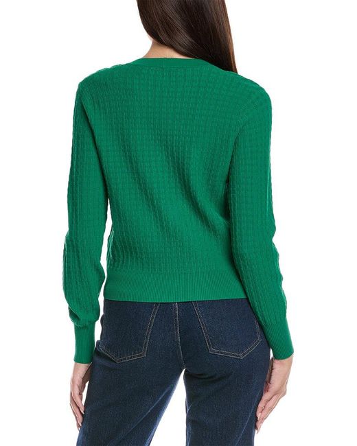 Tahari Green The Oaklee Cardigan Sweater