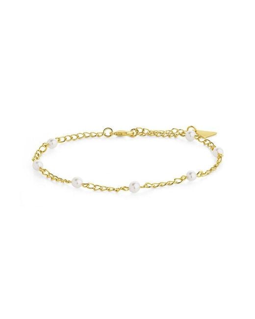 Sterling Forever Metallic 14K Plated Coast Chain Anklet