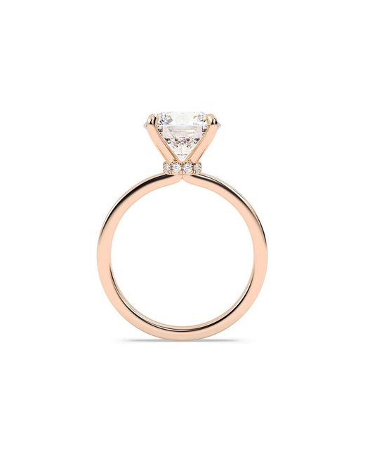 Lab Grown Diamonds White 14K Rose 3.00 Ct. Tw. Lab-Grown Diamond Ring