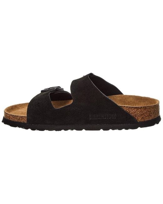 Birkenstock Brown Arizona Narrow Soft Footbed Suede Sandal