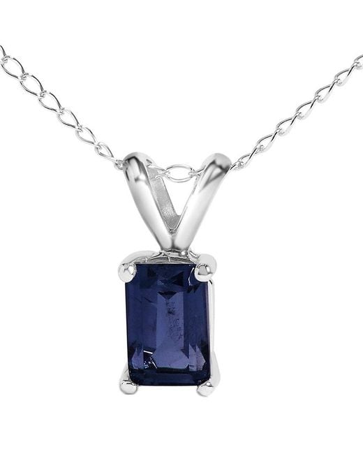 Haus of Brilliance Blue Colorful Gemstones 14K 0.40 Ct. Tw. Sapphire Pendant Necklace