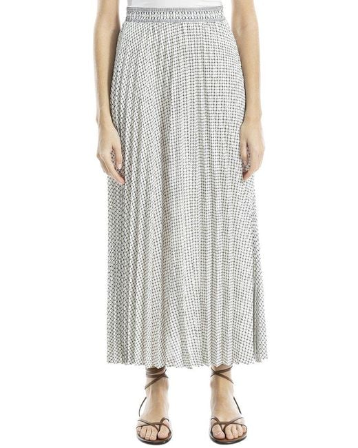 Max Studio Gray Pleated Maxi Skirt