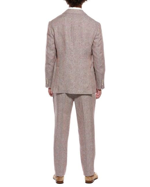 Brunello Cucinelli Gray 2Pc Linen Suit for men