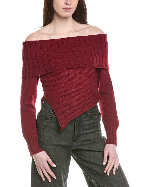Line & Dot Red Betty Sweater