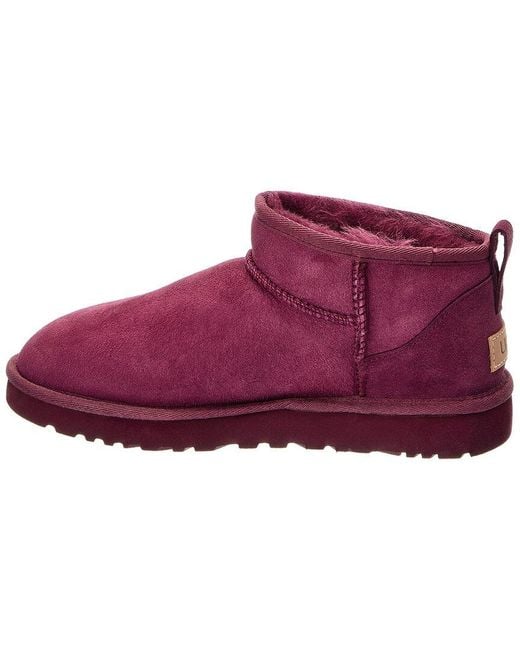 Ugg Purple W Classic Ultra Mini Suede Bootie