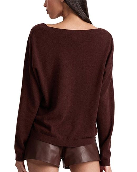 Alice + Olivia Red Williams Easy Cashmere-Blend Pullover