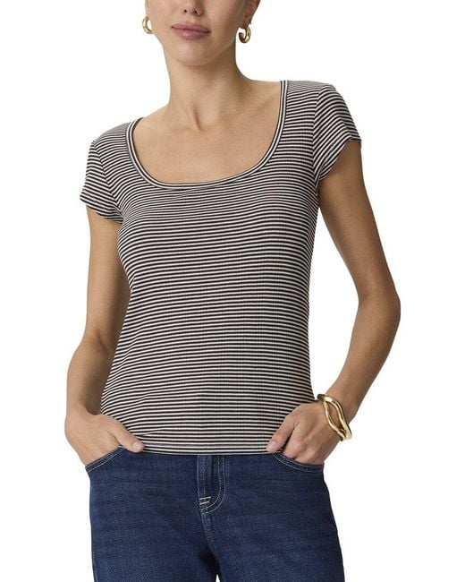 Splendid Gray Fitted Scoop T-Shirt