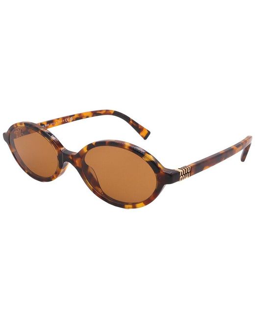 Miu Miu Brown Mu04Zs 50Mm Sunglasses