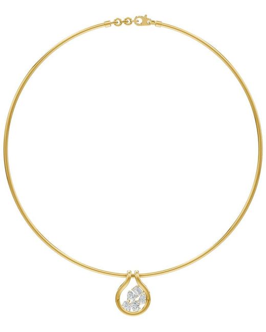 Lab Grown Diamonds Metallic 14K 1.30 Ct. Tw. Lab-Grown Diamond Necklace