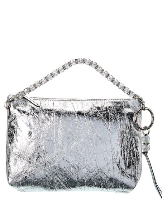 Jimmy Choo Metallic Callie Leather Clutch