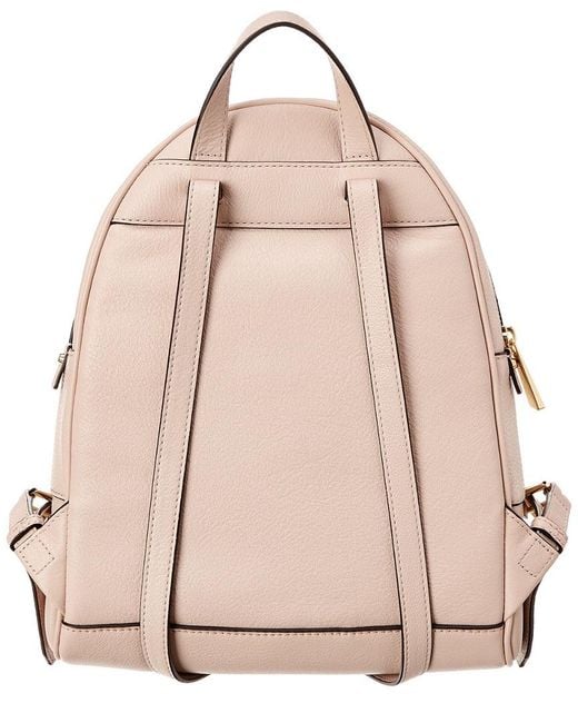 MICHAEL Michael Kors Natural Rhea Medium Zip Leather Backpack
