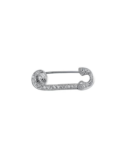 Genevive Jewelry White Silver Pin