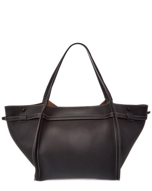 Tod's Black Logo Medium Leather Tote