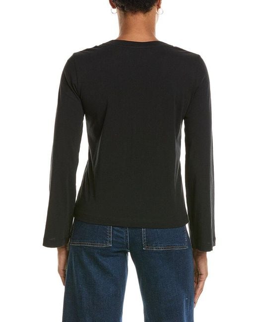 Johnny Was Black Petite Kimono Sleeve T-Shirt