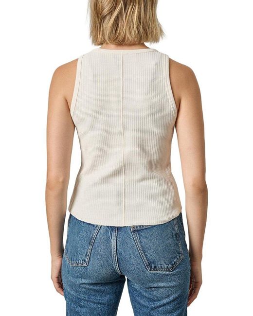 Lilla P Blue Shirttail Hem Tank