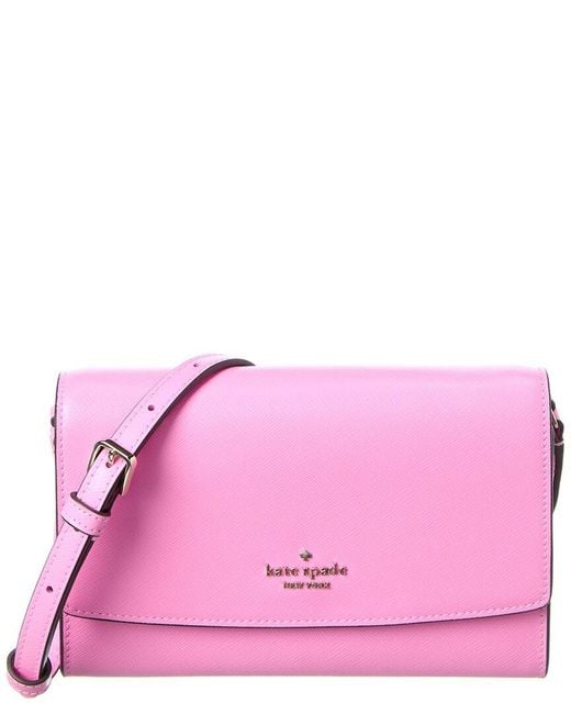 Kate Spade Pink Perry Saffiano Leather Wallet On A String