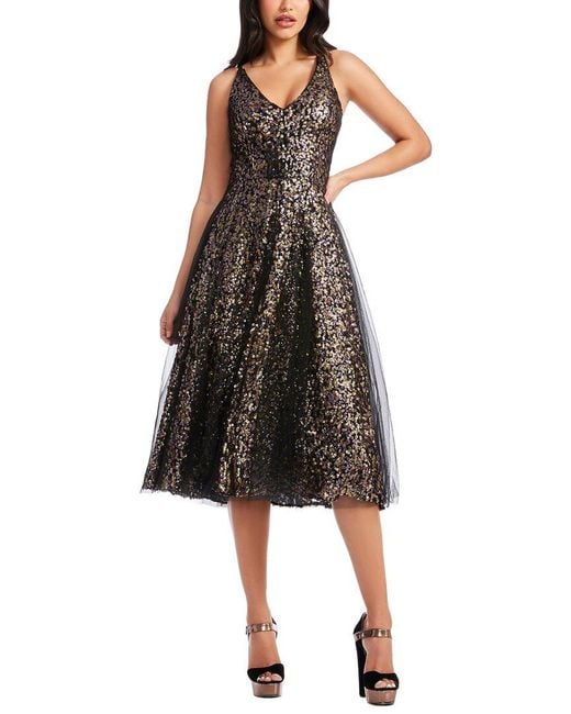 Dress the Population Black Courtney Midi Dress