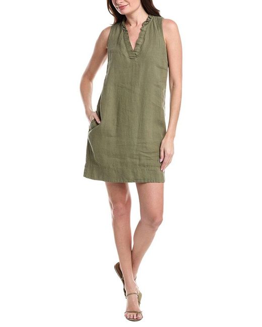 Tommy Bahama Women's Green Two Palms Double Ruffle Linen Shift Dress -  hulwithkids.com