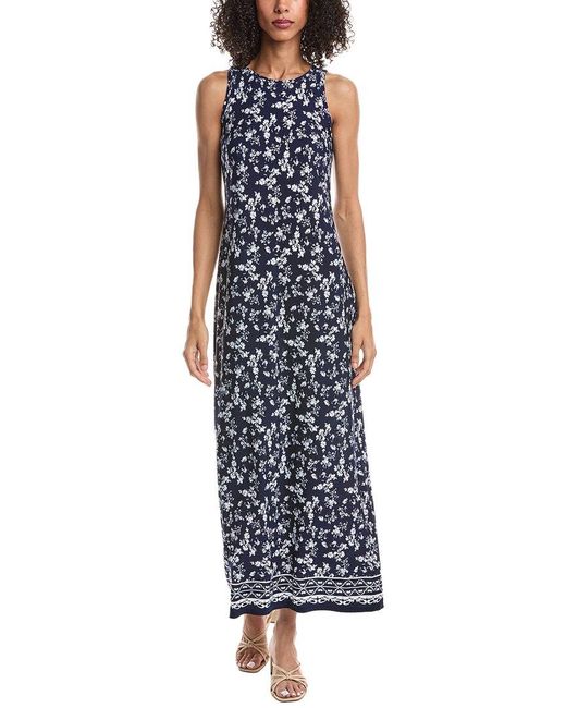 Vince Camuto Blue Sleeveless Keyhole Back Maxi Dress
