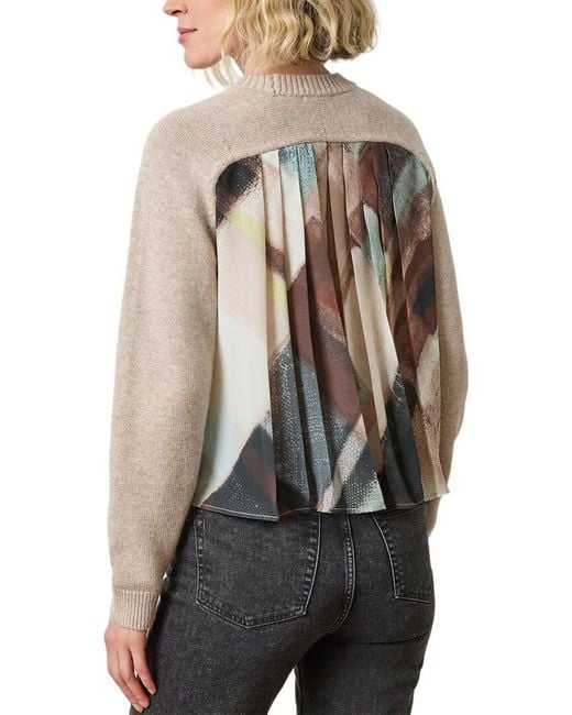 Lilla P Natural Pleat Back Raglan Sweater