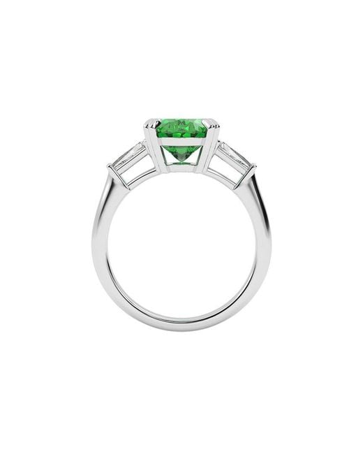 VOWE Green 14k 3.40 Ct. Tw. Lab-grown Diamond & Lab-grown Emerald Ring