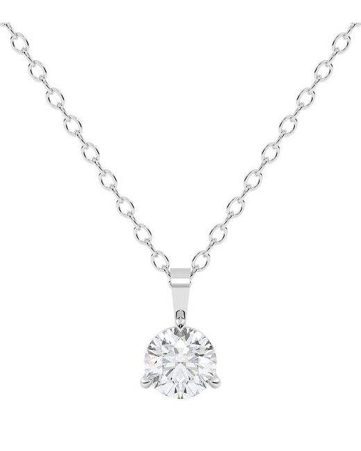 Lab Grown Diamonds Metallic 14K 0.75 Ct. Tw. Lab-Grown Diamond Necklace