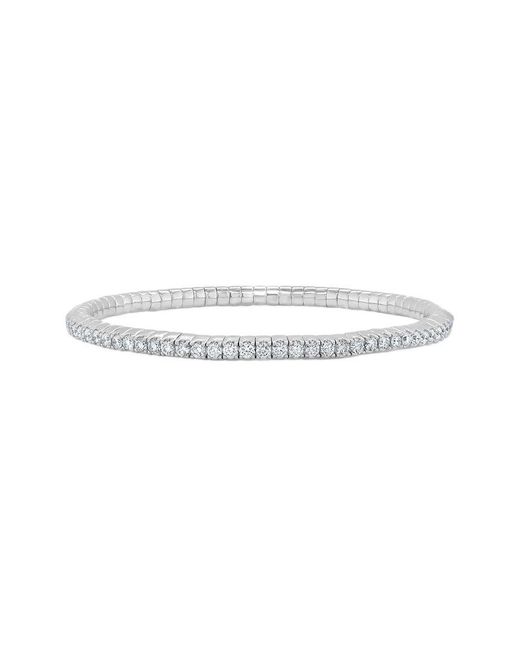 Sabrina Designs White 14k 3.20 Ct. Tw. Diamond Flexible Bangle Bracelet