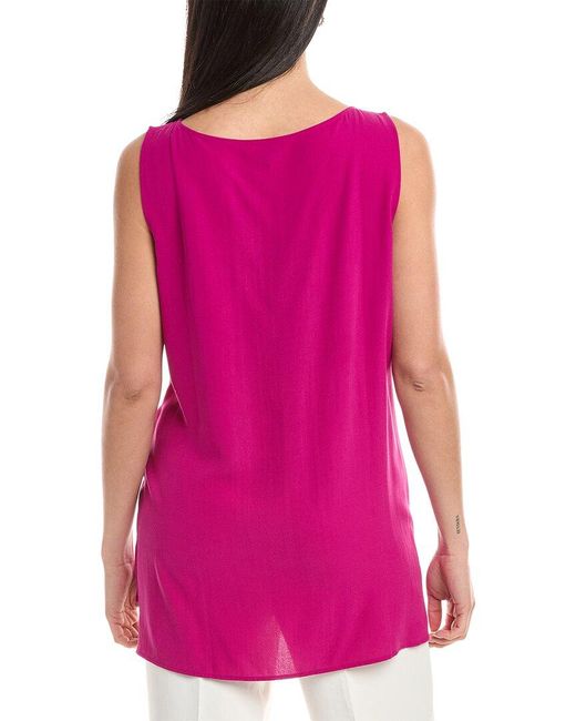 Eileen Fisher Pink Bateau Silk Tunic