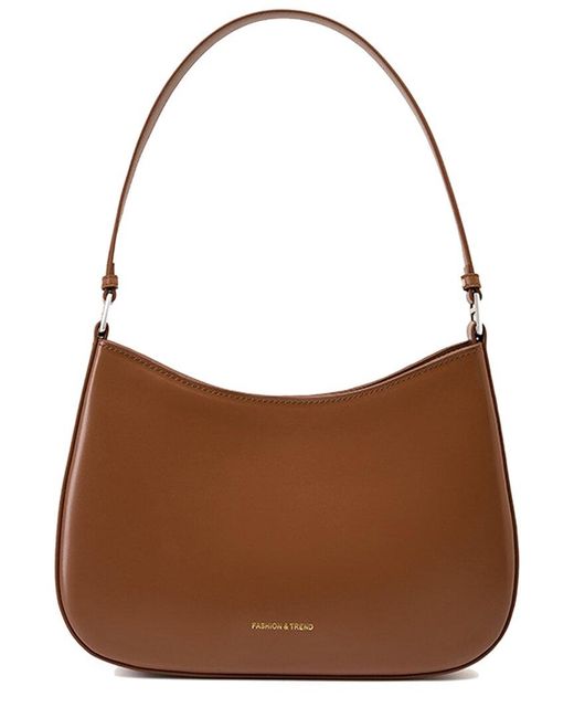 Adele Berto Brown Leather Shoulder Bag