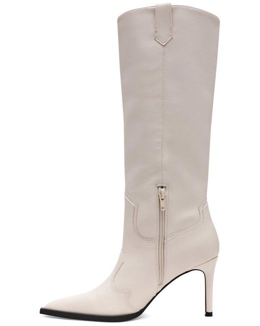 Steve Madden White Lanza Boot