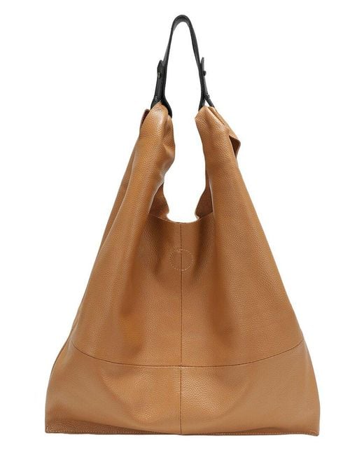 Tiffany & Fred Paris Brown Full-Grain Leather Hobo Tote