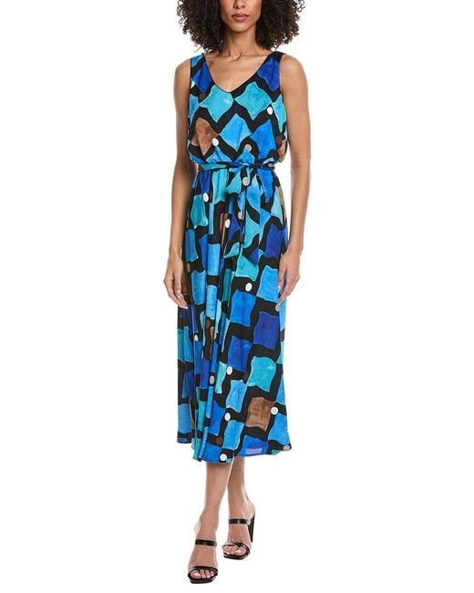 NIC+ZOE Blue Petite Sea Glass Bianca Dress