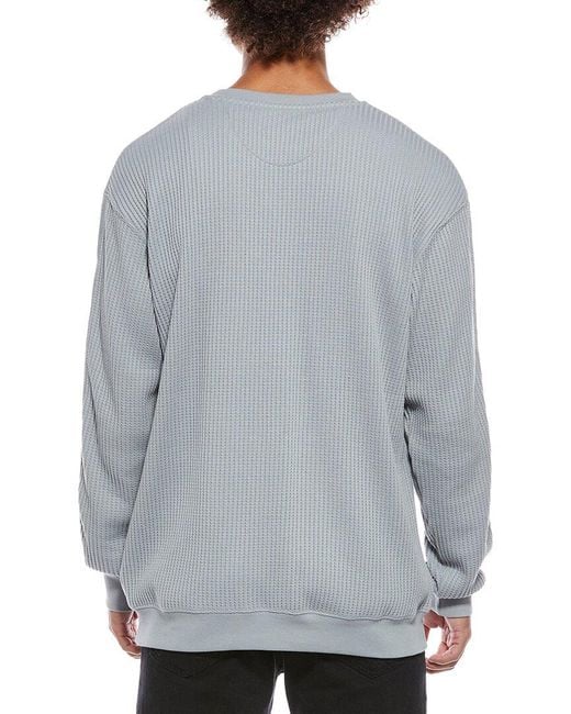 COSTA APPAREL Gray Del Mar Thermal Crewneck Pullover for men