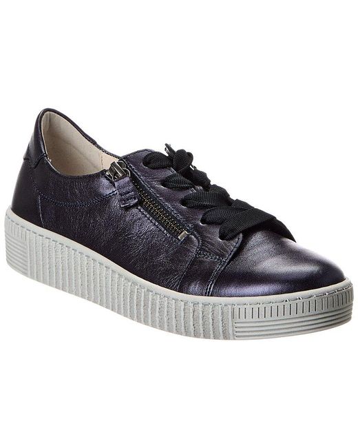 Gabor Blue Leather Sneaker