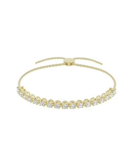 Lab Grown Diamonds Metallic 14K 1.50 Ct. Tw. Lab-Grown Diamond Bolo Bracelet