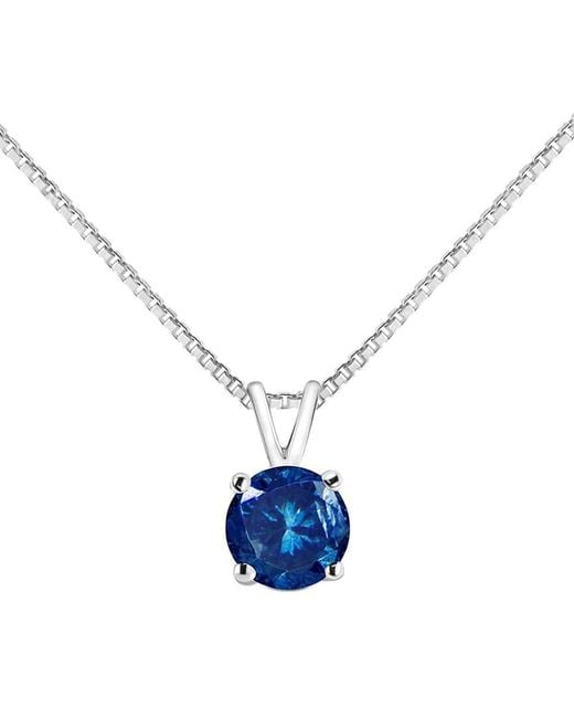 Haus of Brilliance Blue 14K 0.50 Ct. Tw. Lab-Grown Diamond Pendant Necklace