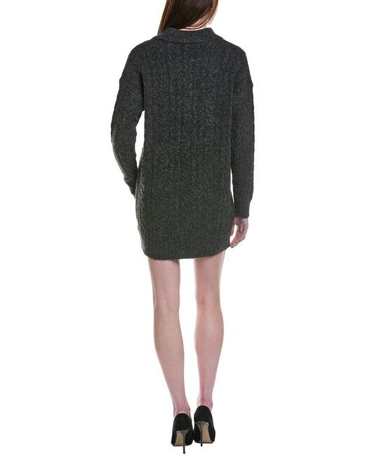 Line & Dot Black Ezra Sweater Dress