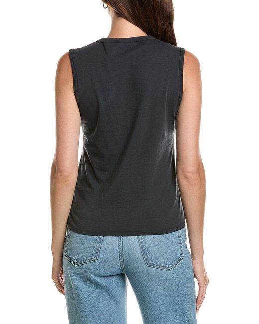 James Perse Blue Pocket Tank Top