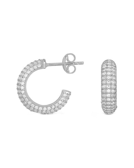 Sphera Milano Metallic 14k Over Silver Cz Earrings