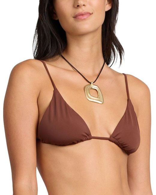 Onia Brown Alexa Bikini Top