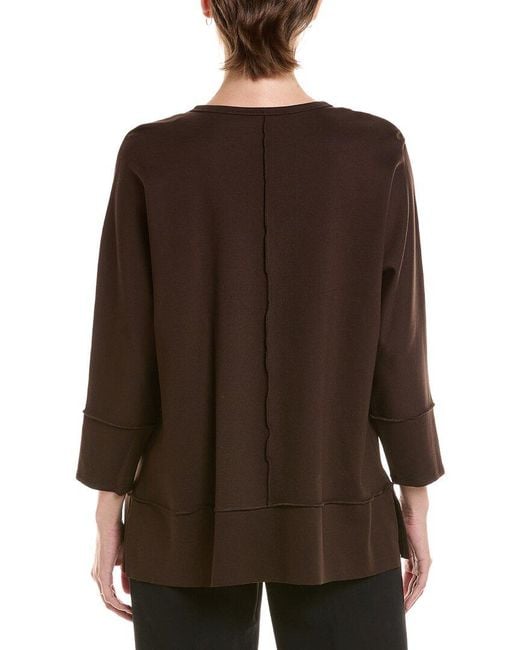 Jones New York Brown Dolman Sleeve Tunic