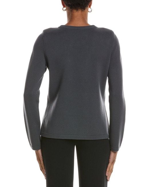 St. John Gray Double-Breasted Knit Jacket