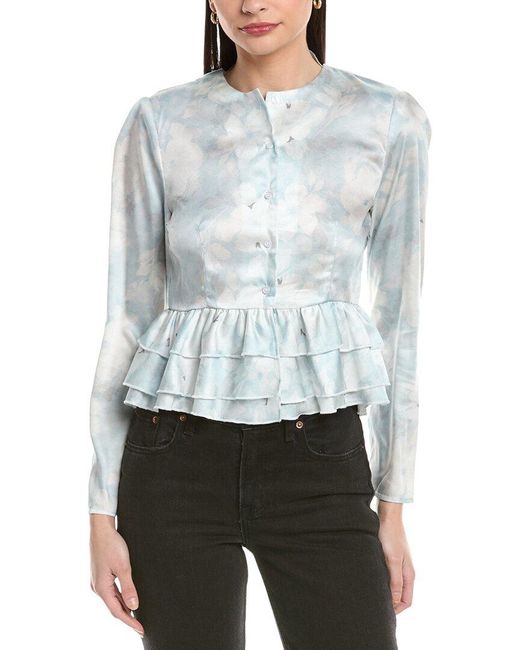 To My Lovers Blue Floral Top
