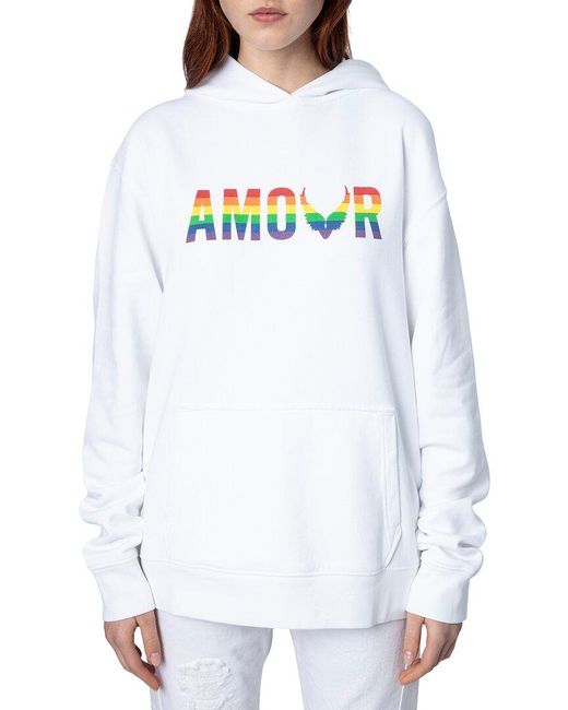 Zadig & Voltaire White Sanchi Amour Wings Sweatshirt
