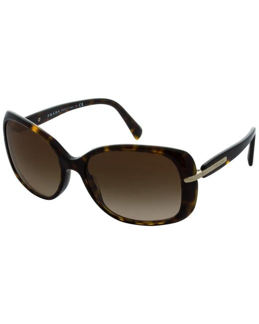Prada Brown Pr08os 57mm Sunglasses