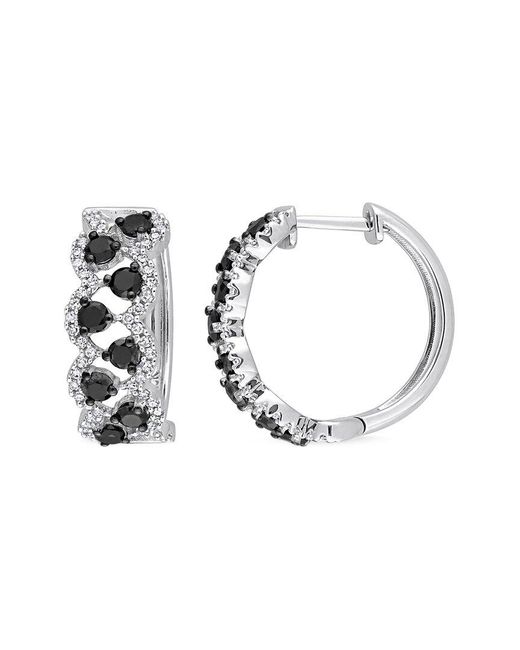 Rina Limor Metallic 10k 1.75 Ct. Tw. Diamond Clip-on Hoops