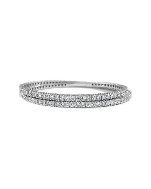 Sabrina Designs White 14K 6.71 Ct. Tw. Diamond Flexible Stretch Bracelet