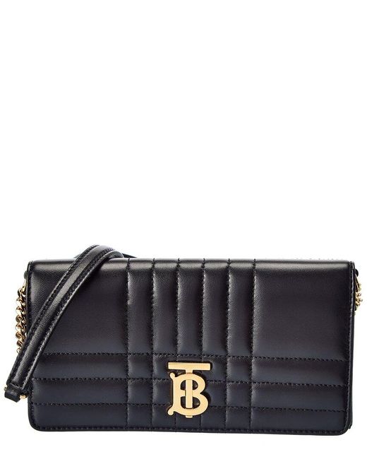 Burberry Black Lola Leather Wallet On Chain